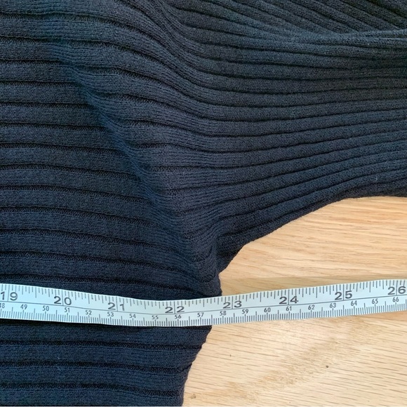 Eileen Fisher Merino Wool Ribbed Tunic Top Dolman Sleeve Oversized Size Small - Picture 6 of 7